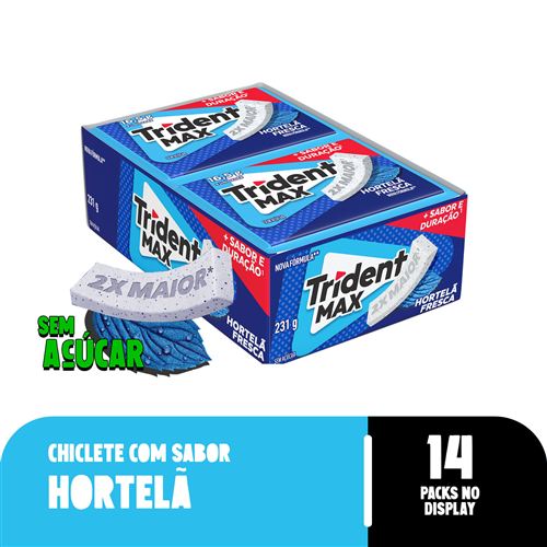 Chiclete Trident Max Hortelã Fresca