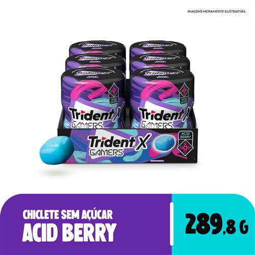 Chiclete Trident X Gamers Acid Berry