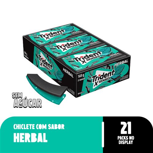 Chiclete Trident XSenses Herbal