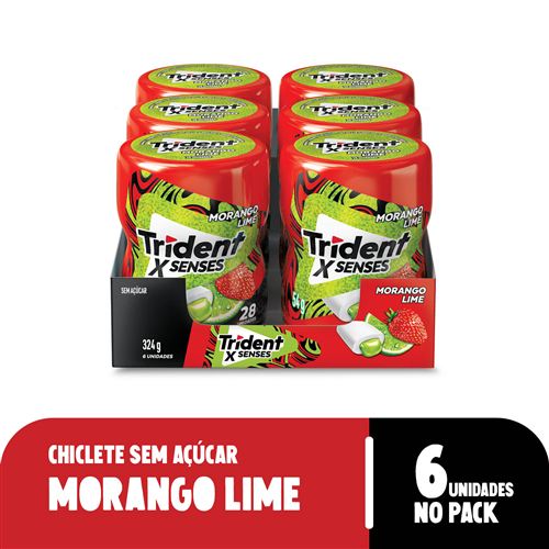 Chiclete Trident XSenses Morango Lime