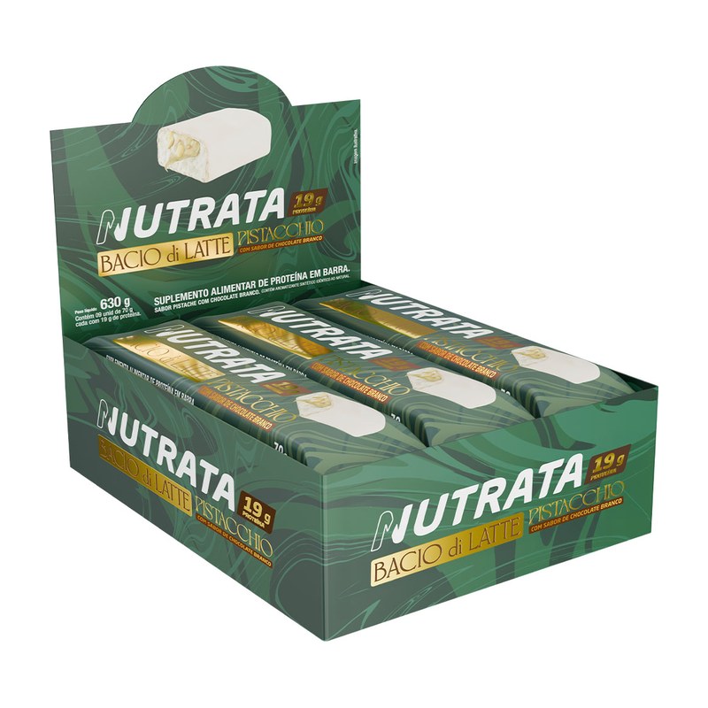 Barra proteica de pistache, da Nutrata